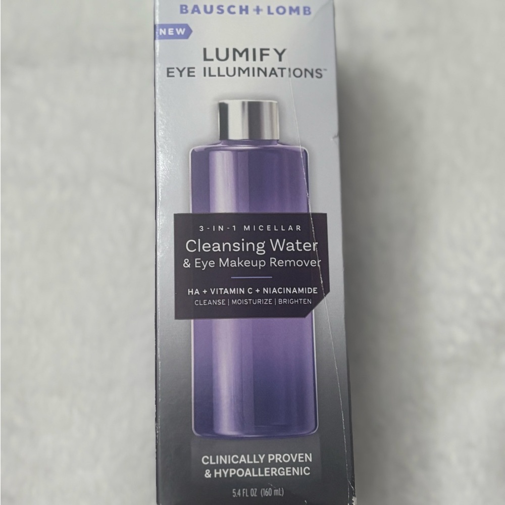 Bausch + Lomb Lumify Cleansing Water & Eye Makeup Remover New